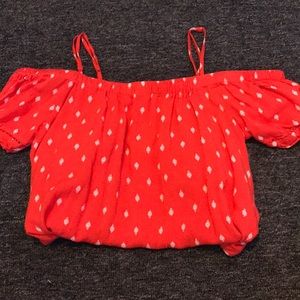 Orange off the shoulder top